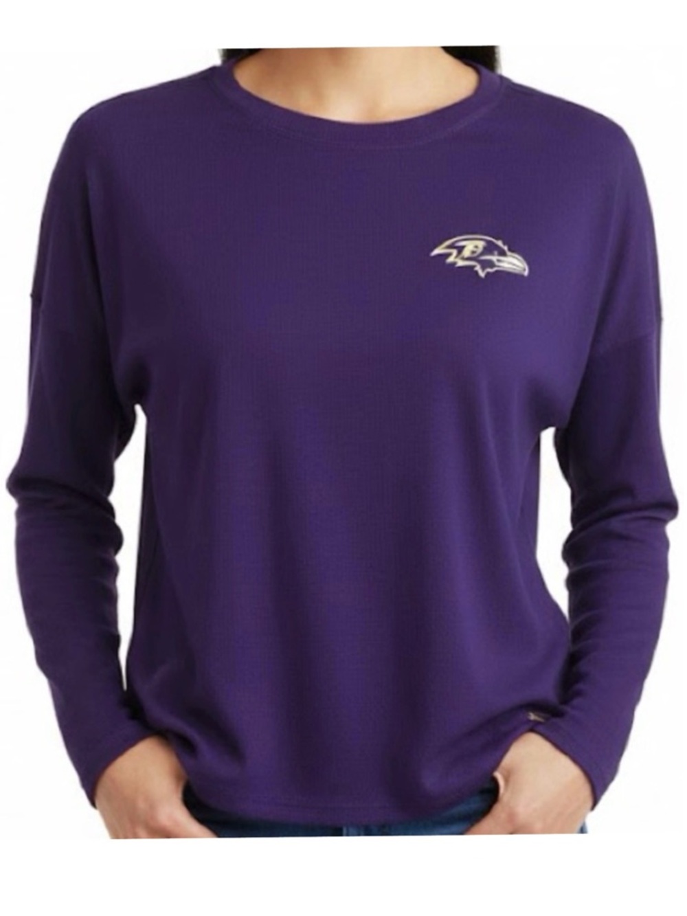 NFL MSX by Michael Strahan “Baltimore Ravens” Hi-Lo Ribbed Graphic Tee (NWT) SM